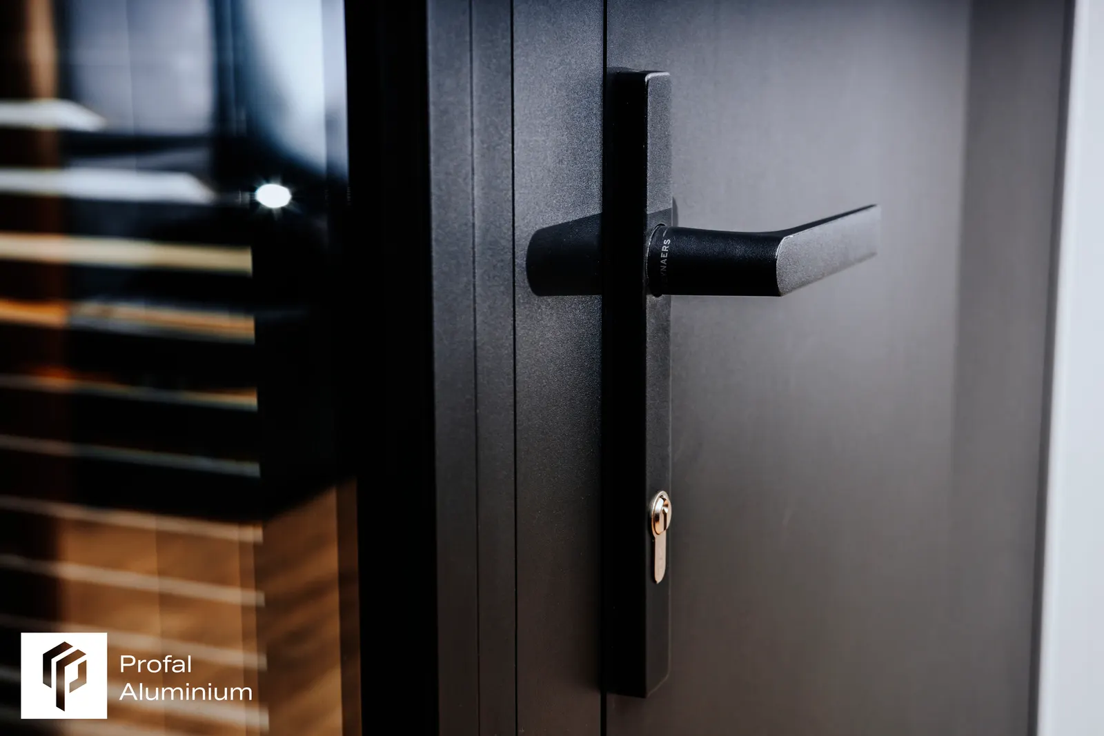 Minimalist, panoramic windows with a black frame